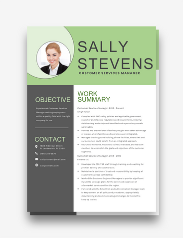 Client Support Manager CV