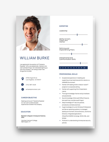 IT Systems Engr Resume