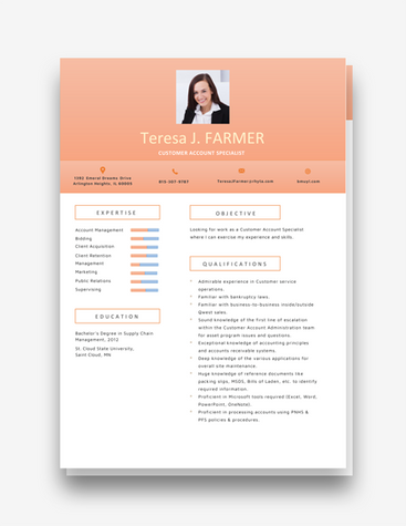 Peach Customer Specialist CV