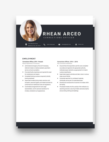 Corrections Officer Resume