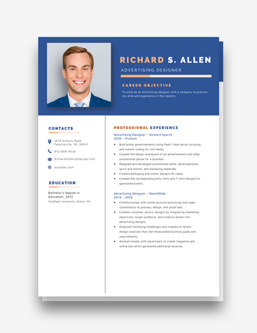 Advert Designer’s Resume