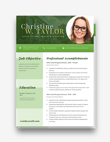 Green After-School Director CV