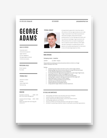 Simple Lawyer Resume