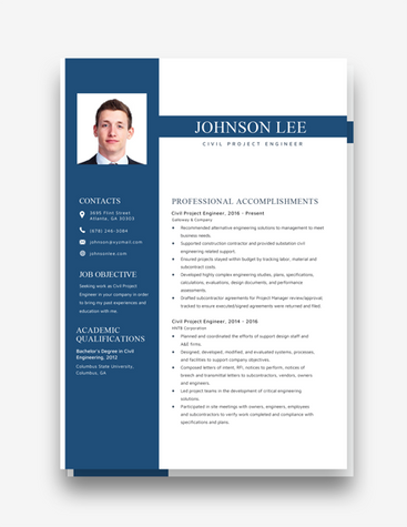 Blue Project Engineer Resume