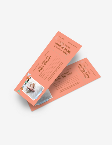 Apricot Baby Shower Ticket
