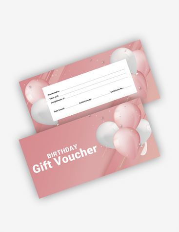 Pink Birthday Gift Voucher