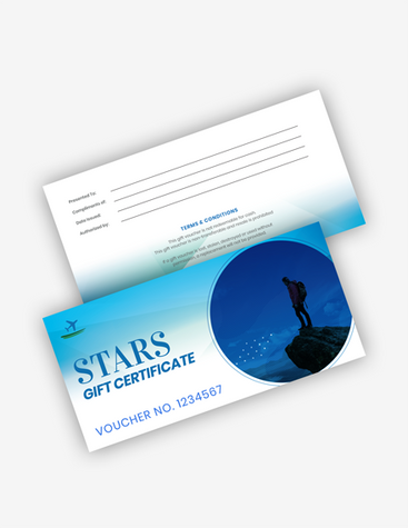 Blue Travel Gift Certificate