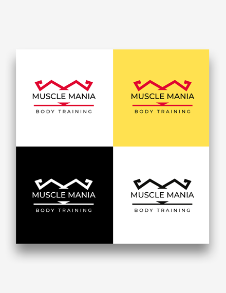 modern gym logo template